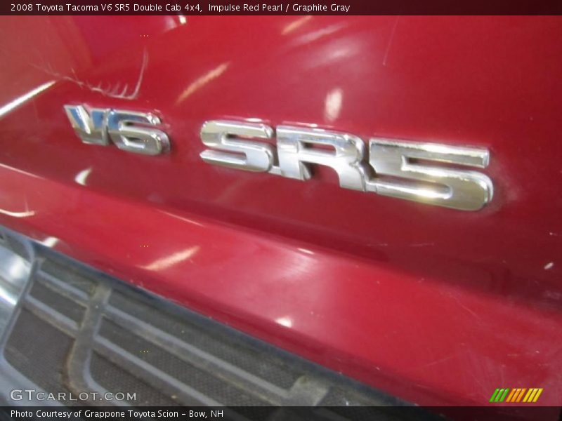 Impulse Red Pearl / Graphite Gray 2008 Toyota Tacoma V6 SR5 Double Cab 4x4