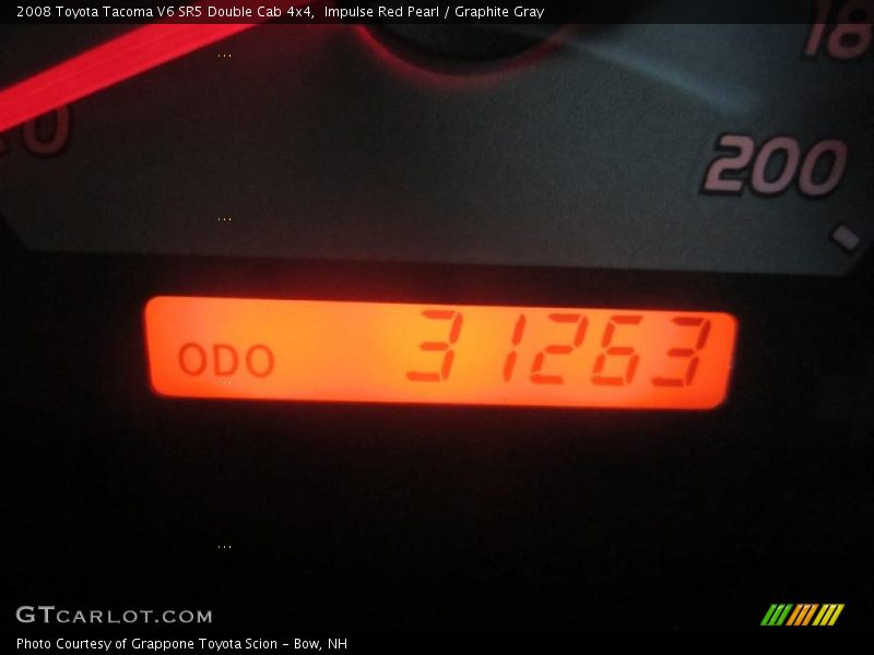 Impulse Red Pearl / Graphite Gray 2008 Toyota Tacoma V6 SR5 Double Cab 4x4
