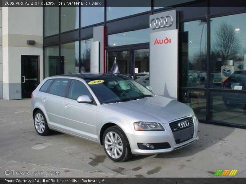 Ice Silver Metallic / Black 2009 Audi A3 2.0T quattro
