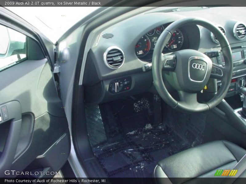 Ice Silver Metallic / Black 2009 Audi A3 2.0T quattro