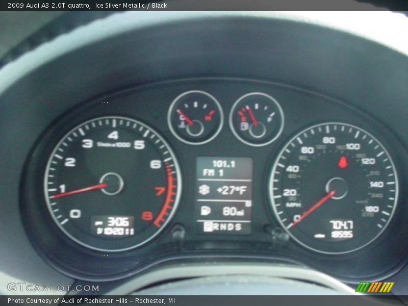 Ice Silver Metallic / Black 2009 Audi A3 2.0T quattro