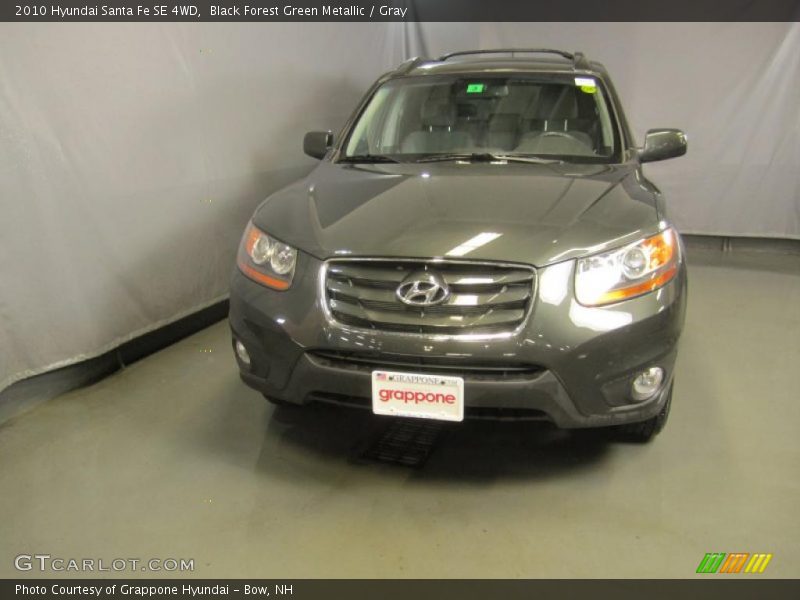 Black Forest Green Metallic / Gray 2010 Hyundai Santa Fe SE 4WD