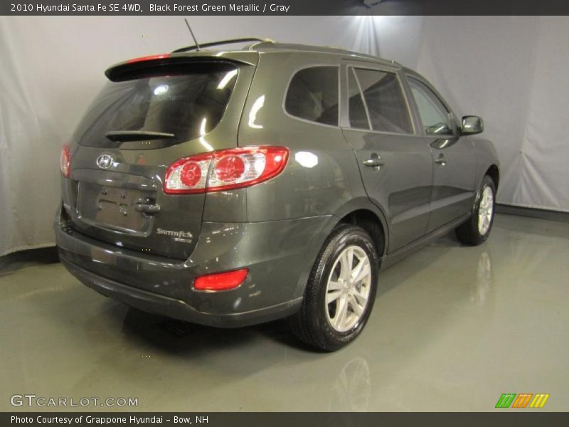 Black Forest Green Metallic / Gray 2010 Hyundai Santa Fe SE 4WD