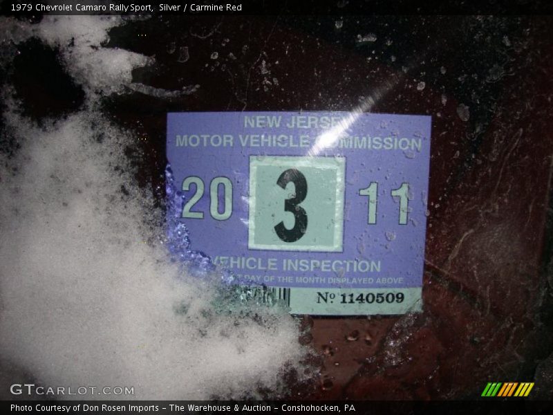 Silver / Carmine Red 1979 Chevrolet Camaro Rally Sport