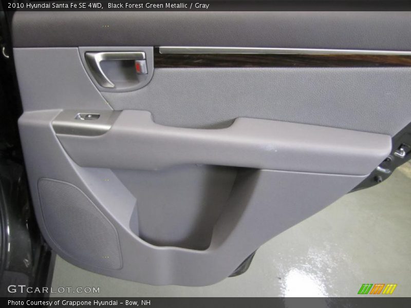 Black Forest Green Metallic / Gray 2010 Hyundai Santa Fe SE 4WD