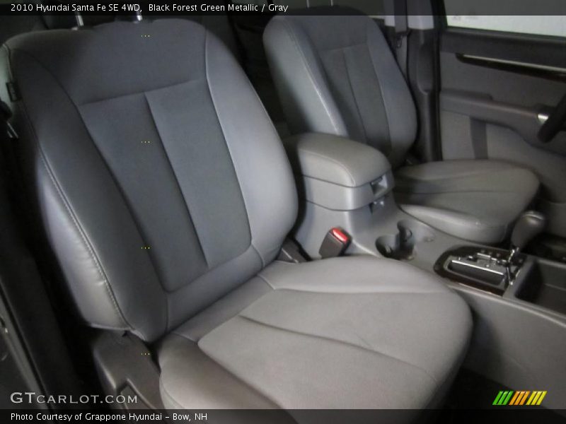 Black Forest Green Metallic / Gray 2010 Hyundai Santa Fe SE 4WD