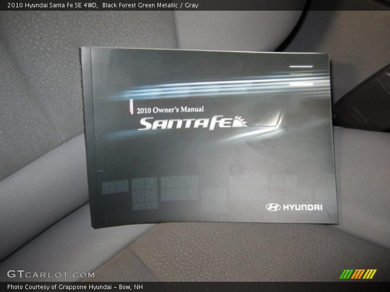 Black Forest Green Metallic / Gray 2010 Hyundai Santa Fe SE 4WD
