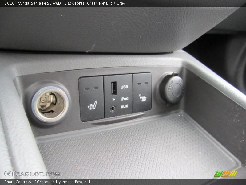 Black Forest Green Metallic / Gray 2010 Hyundai Santa Fe SE 4WD
