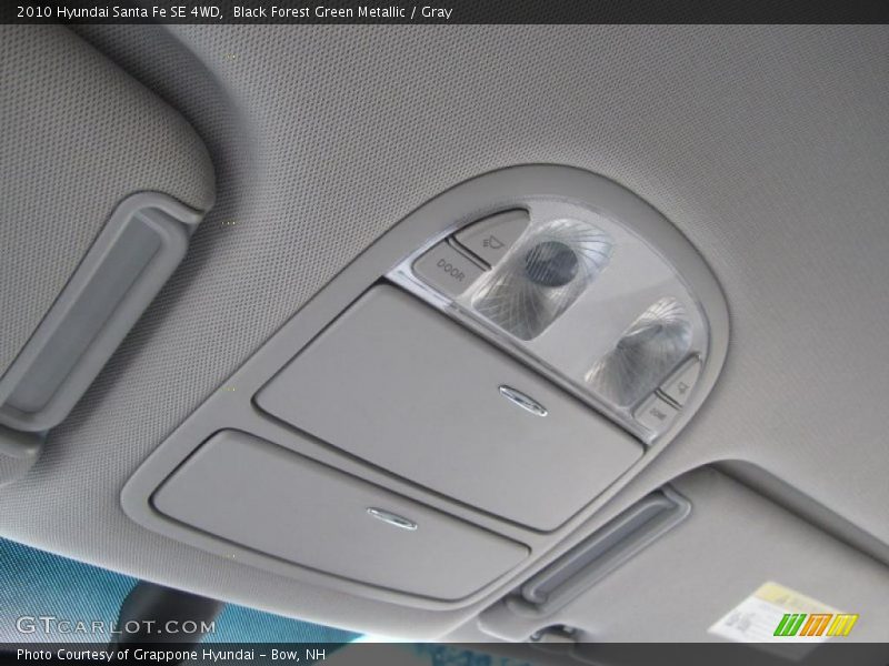 Black Forest Green Metallic / Gray 2010 Hyundai Santa Fe SE 4WD