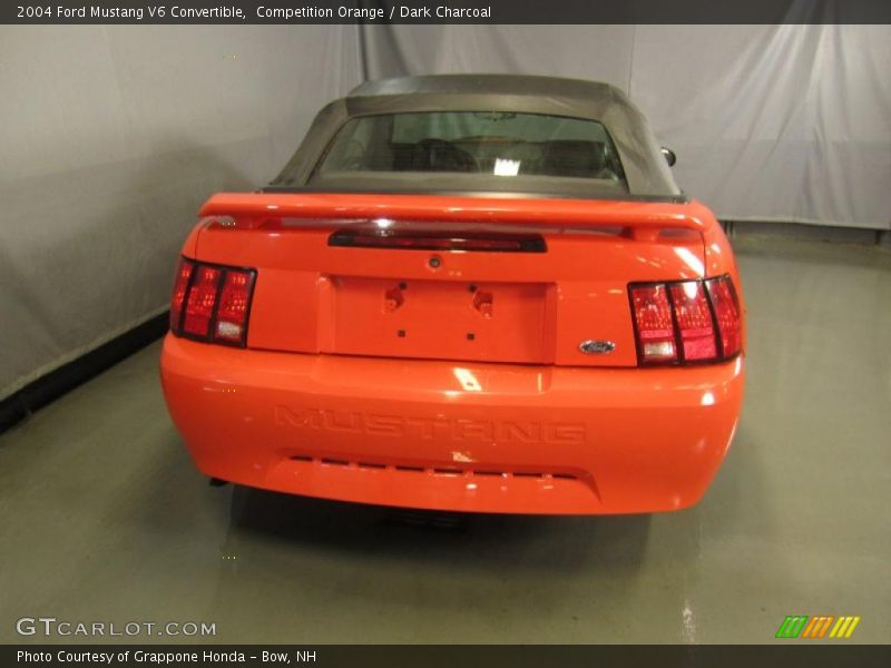 Competition Orange / Dark Charcoal 2004 Ford Mustang V6 Convertible