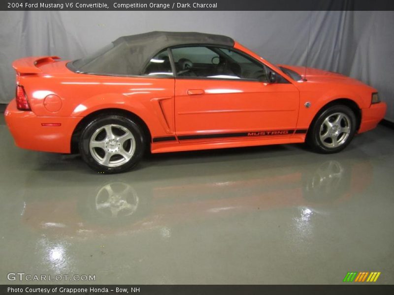 Competition Orange / Dark Charcoal 2004 Ford Mustang V6 Convertible
