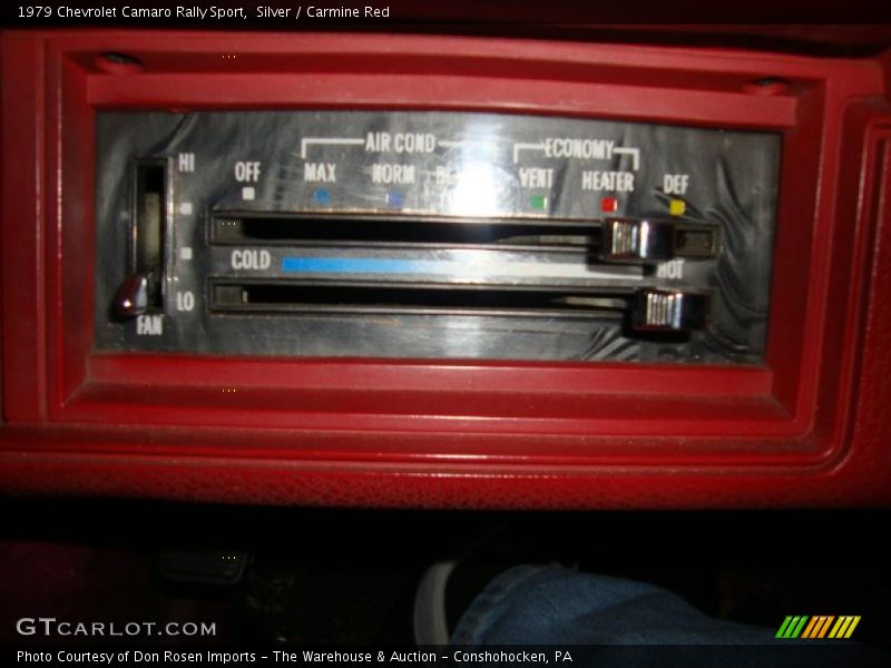 Controls of 1979 Camaro Rally Sport