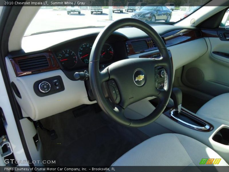 Summit White / Gray 2010 Chevrolet Impala LT