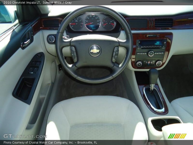 Summit White / Gray 2010 Chevrolet Impala LT