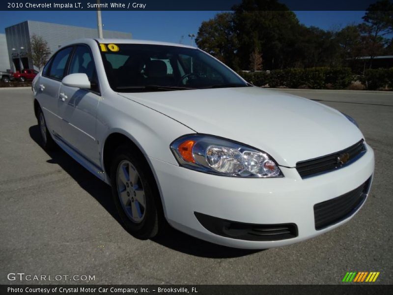 Summit White / Gray 2010 Chevrolet Impala LT