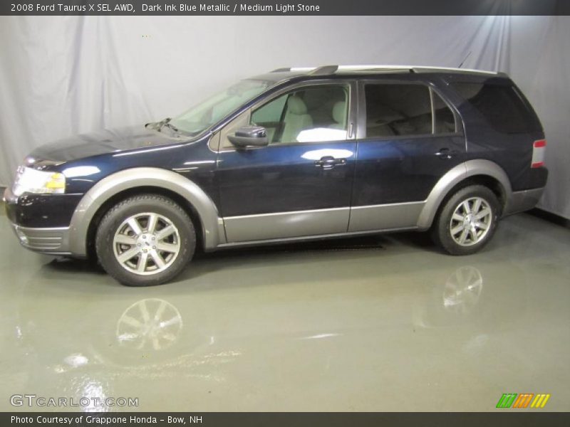 Dark Ink Blue Metallic / Medium Light Stone 2008 Ford Taurus X SEL AWD