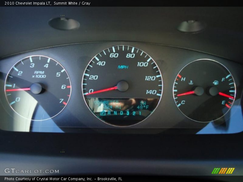 Summit White / Gray 2010 Chevrolet Impala LT