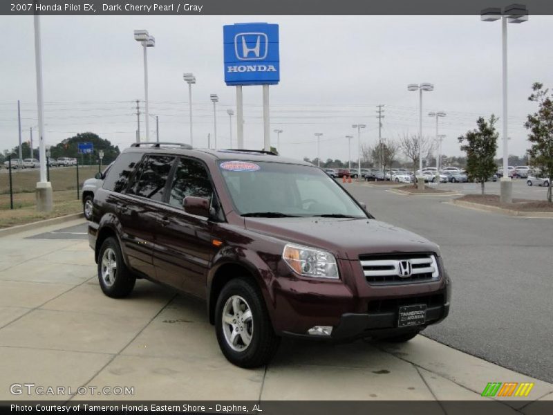 Dark Cherry Pearl / Gray 2007 Honda Pilot EX