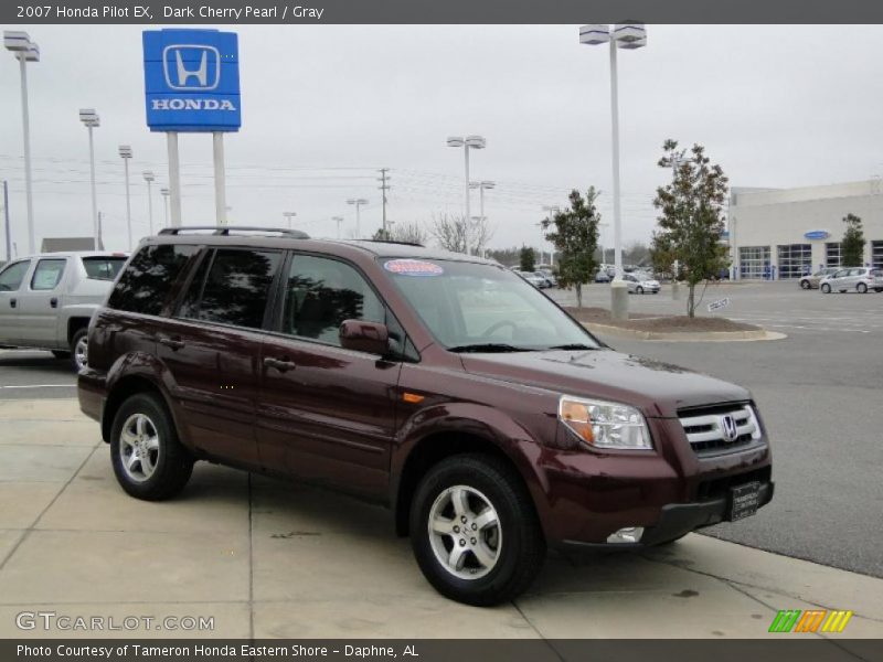 Dark Cherry Pearl / Gray 2007 Honda Pilot EX