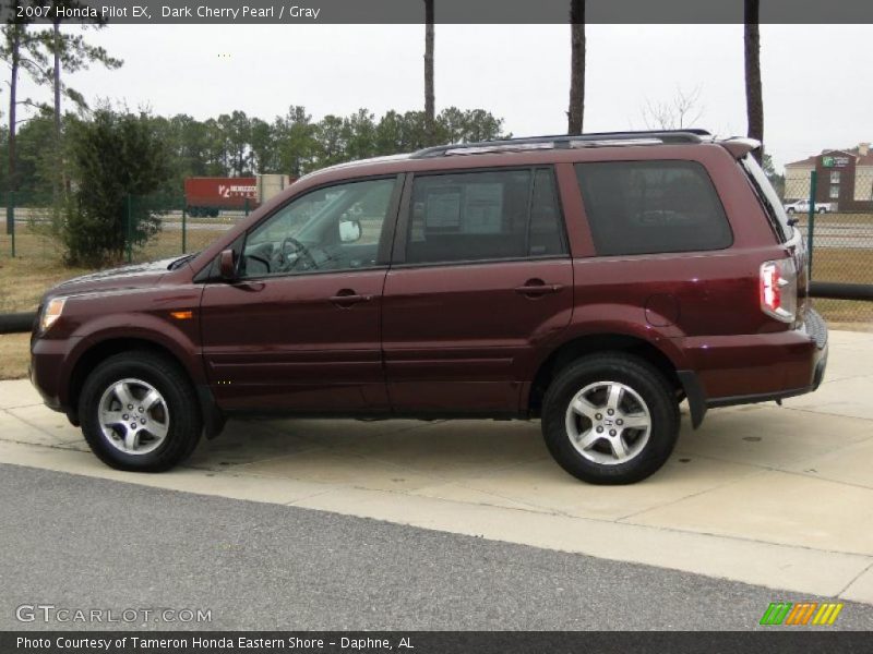 Dark Cherry Pearl / Gray 2007 Honda Pilot EX