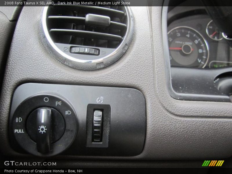 Dark Ink Blue Metallic / Medium Light Stone 2008 Ford Taurus X SEL AWD