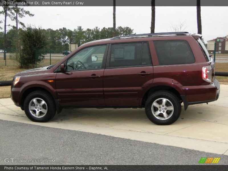 Dark Cherry Pearl / Gray 2007 Honda Pilot EX