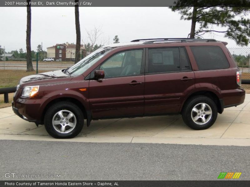 Dark Cherry Pearl / Gray 2007 Honda Pilot EX