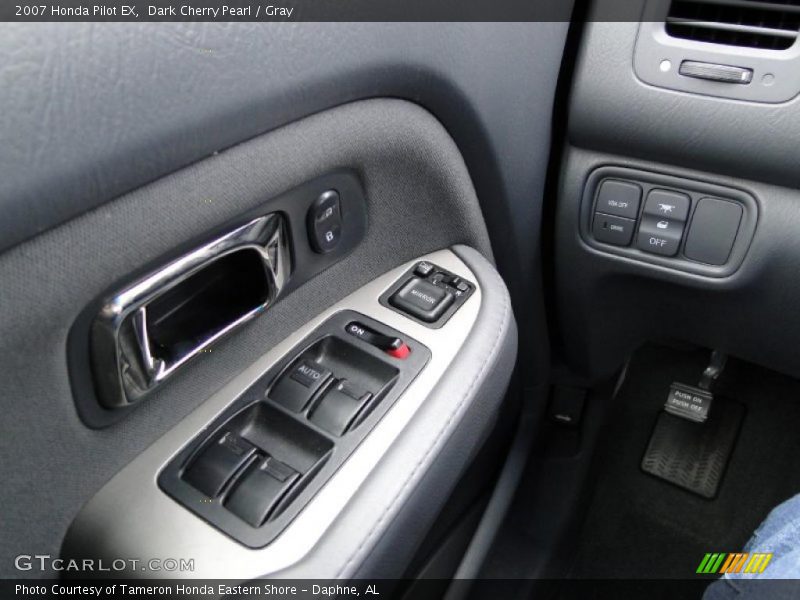 Dark Cherry Pearl / Gray 2007 Honda Pilot EX