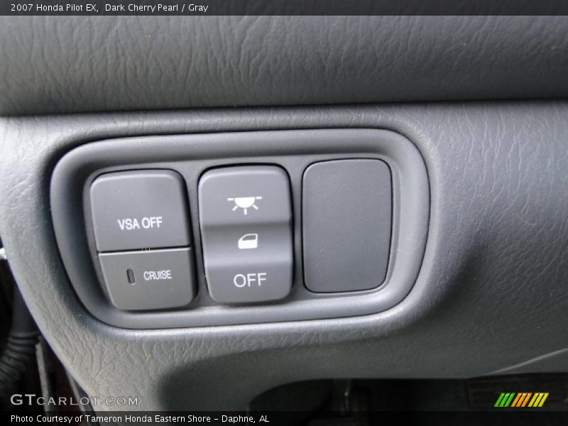 Dark Cherry Pearl / Gray 2007 Honda Pilot EX