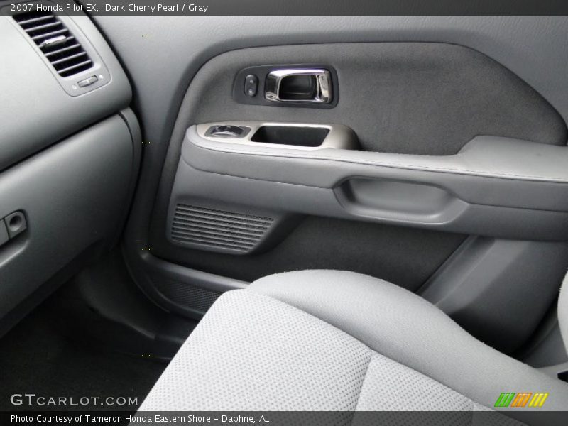 Dark Cherry Pearl / Gray 2007 Honda Pilot EX