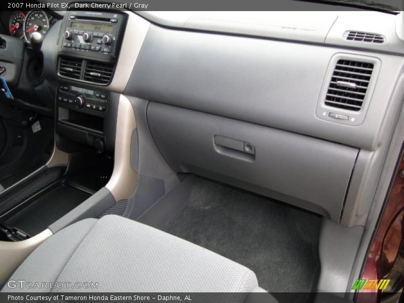 Dark Cherry Pearl / Gray 2007 Honda Pilot EX