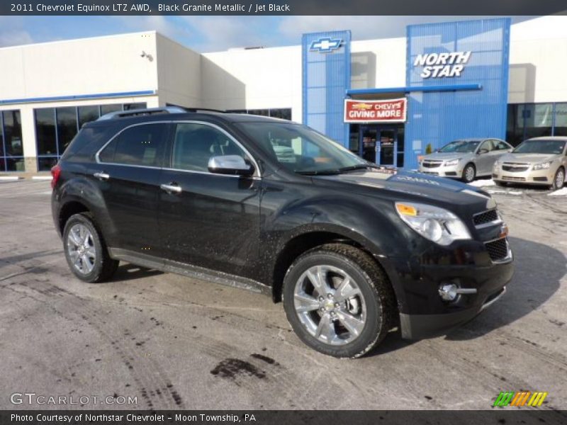 Black Granite Metallic / Jet Black 2011 Chevrolet Equinox LTZ AWD