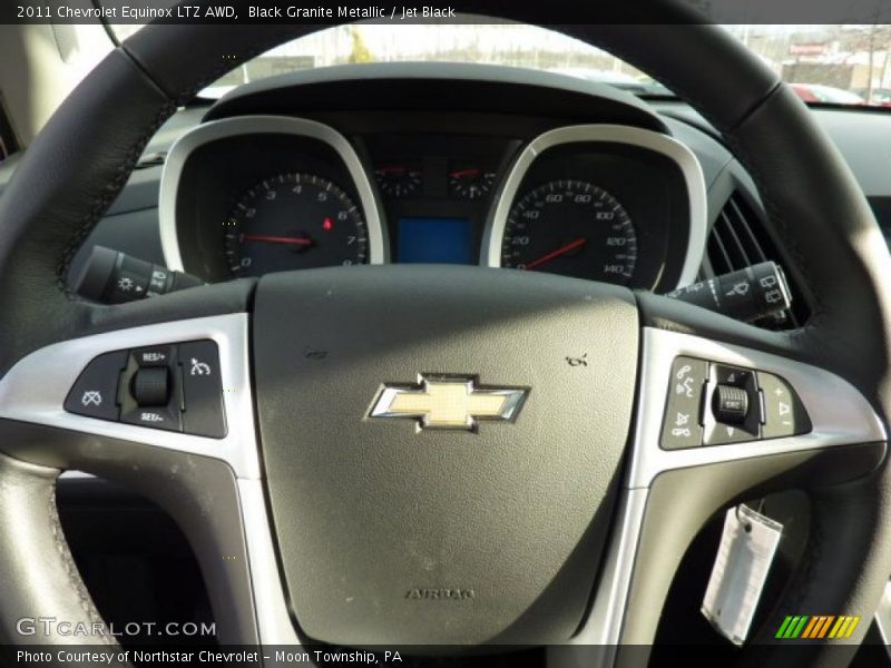 Black Granite Metallic / Jet Black 2011 Chevrolet Equinox LTZ AWD