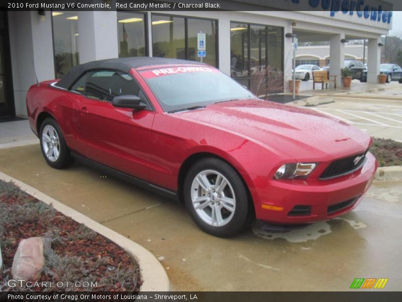 Red Candy Metallic / Charcoal Black 2010 Ford Mustang V6 Convertible