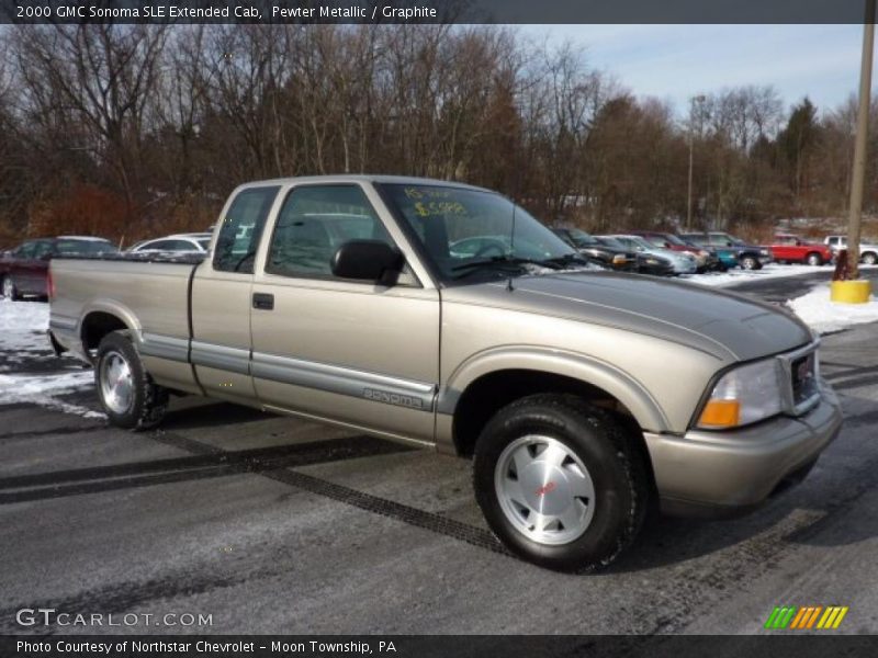 Pewter Metallic / Graphite 2000 GMC Sonoma SLE Extended Cab