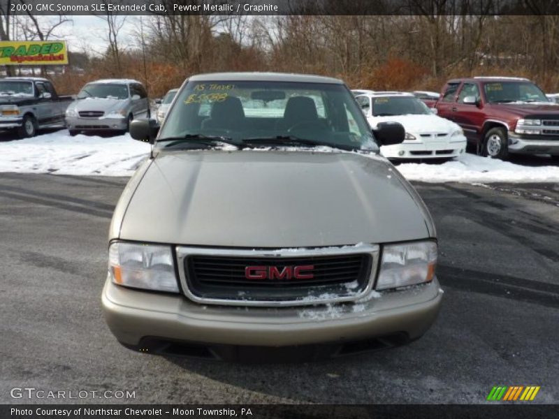 Pewter Metallic / Graphite 2000 GMC Sonoma SLE Extended Cab