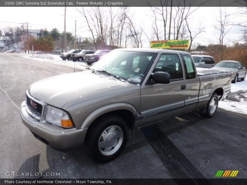 Pewter Metallic / Graphite 2000 GMC Sonoma SLE Extended Cab