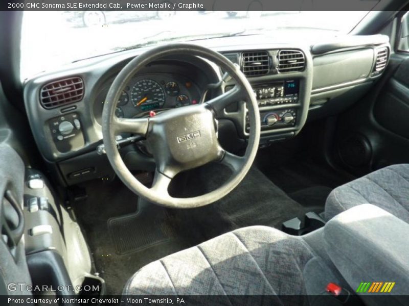 Graphite Interior - 2000 Sonoma SLE Extended Cab 