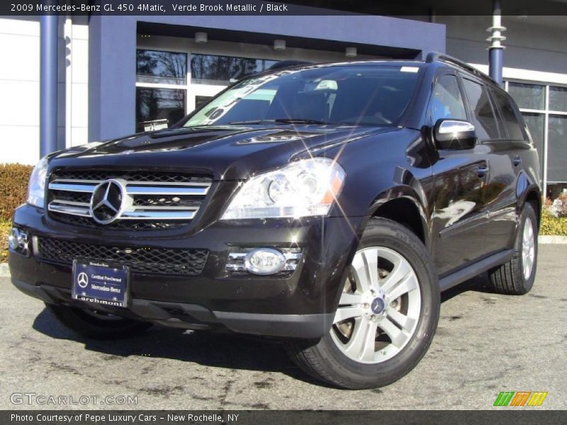 Verde Brook Metallic / Black 2009 Mercedes-Benz GL 450 4Matic