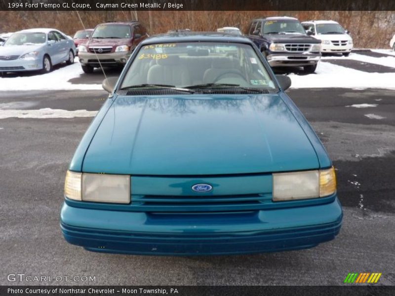 Cayman Green Metallic / Beige 1994 Ford Tempo GL Coupe