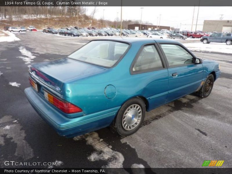 Cayman Green Metallic / Beige 1994 Ford Tempo GL Coupe