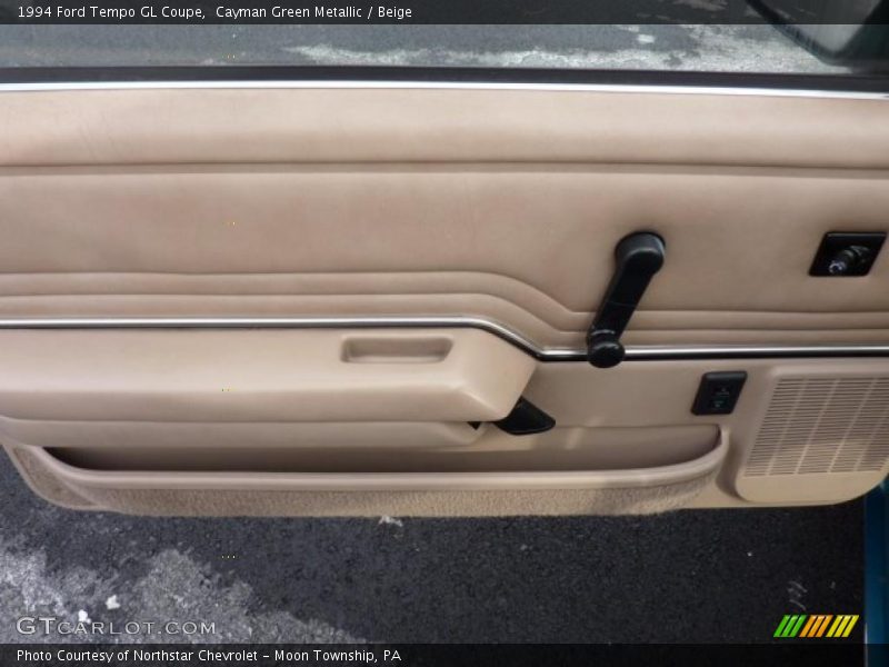Cayman Green Metallic / Beige 1994 Ford Tempo GL Coupe