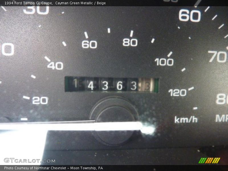 Cayman Green Metallic / Beige 1994 Ford Tempo GL Coupe