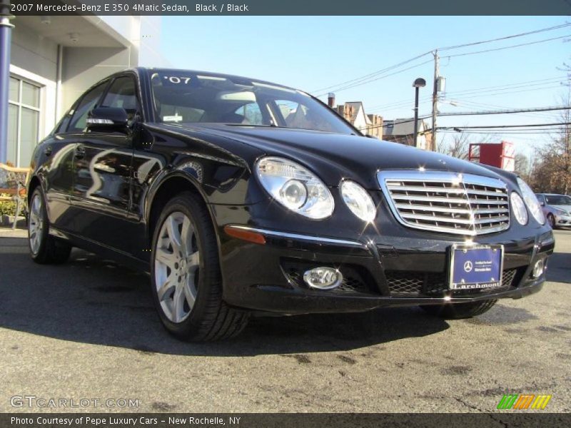 Black / Black 2007 Mercedes-Benz E 350 4Matic Sedan