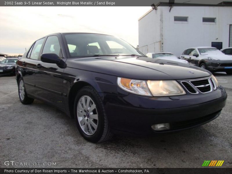 Midnight Blue Metallic / Sand Beige 2002 Saab 9-5 Linear Sedan