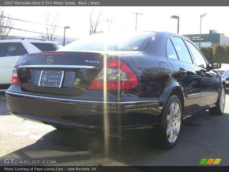 Black / Black 2007 Mercedes-Benz E 350 4Matic Sedan