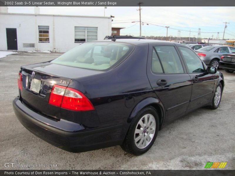 Midnight Blue Metallic / Sand Beige 2002 Saab 9-5 Linear Sedan