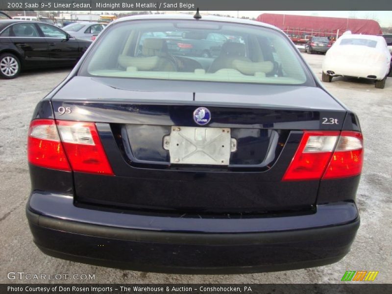 Midnight Blue Metallic / Sand Beige 2002 Saab 9-5 Linear Sedan