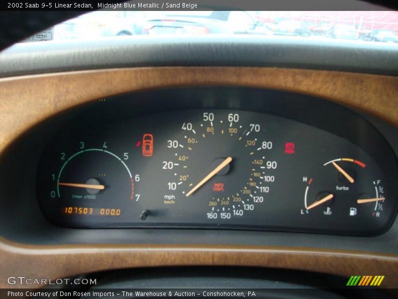  2002 9-5 Linear Sedan Linear Sedan Gauges