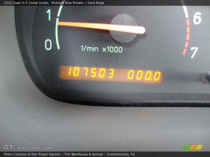 Midnight Blue Metallic / Sand Beige 2002 Saab 9-5 Linear Sedan